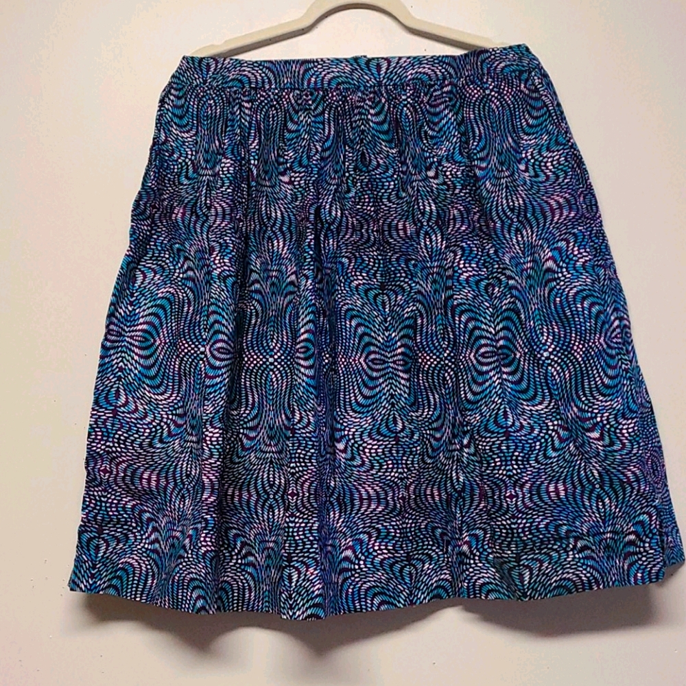 African print midi skirt